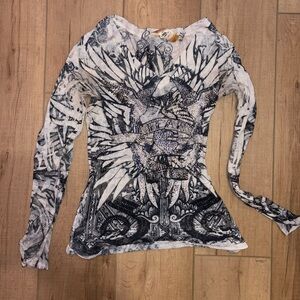 S-12 Graphic tee with rhinestones